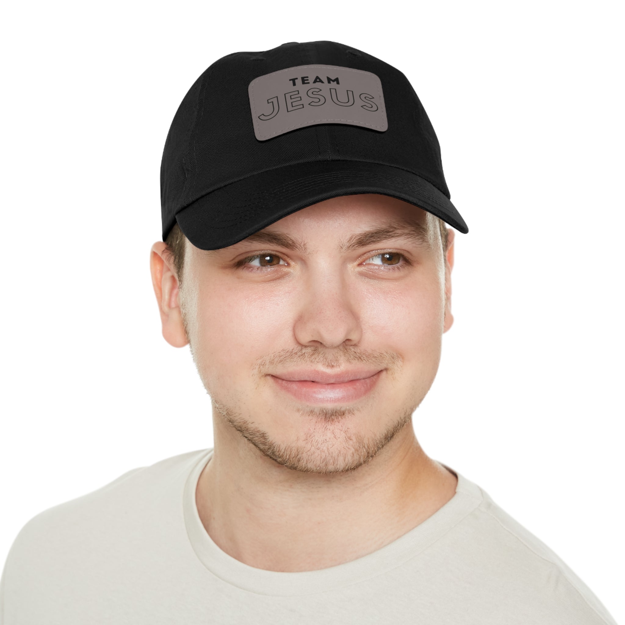 Team Jesus - Dad Hat with Faux Leather Patch – Kingdom Fit